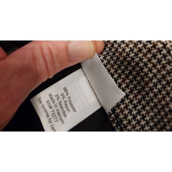 NEW Croft & Barrow Women's Houndstooth Pull-On Pants Size 0X 88% Polyester Blend - Picture 3 of 8